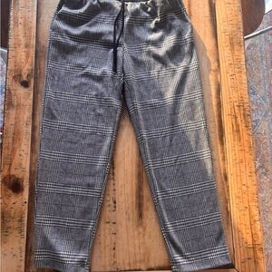 Women's Gray Plaid Pants